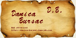 Danica Bursać vizit kartica